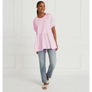 Hill House Pink Peplum Top